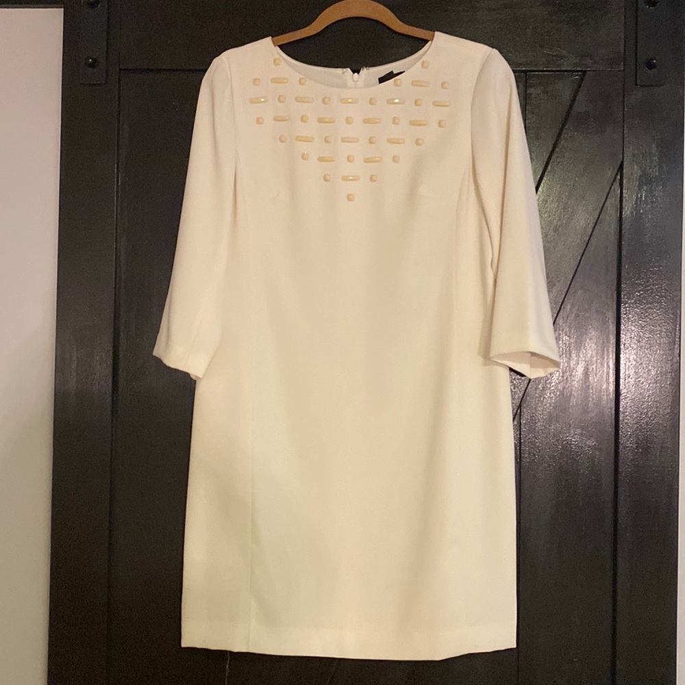 Cream loose fit dress